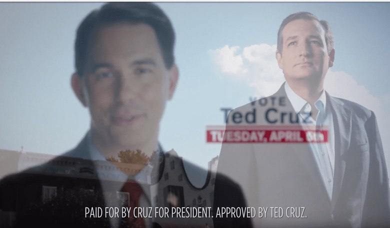 Wisconsin Governor Scott Walker Cuts An Ad For Ted Cruz While Super PAC Hammers John Kasich