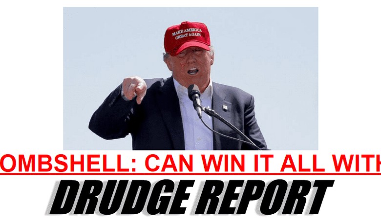 Drudge Report Continues To Shill For Donald Trump And Suffers A Beclowning