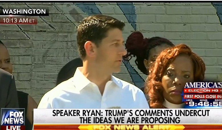 BREAKING! Speaker Ryan: Trump's Comments Are "textbook definition of a racist comment" (VIDEO)