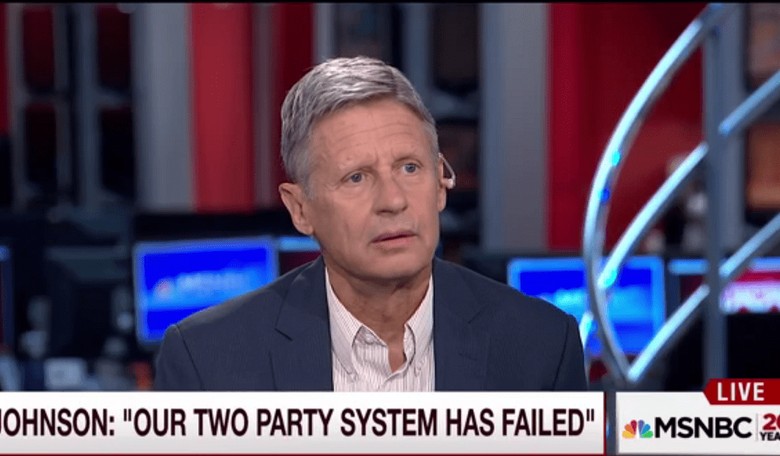 Gary Johnson Attempts Damage Control After Bill Weld Praises Clinton