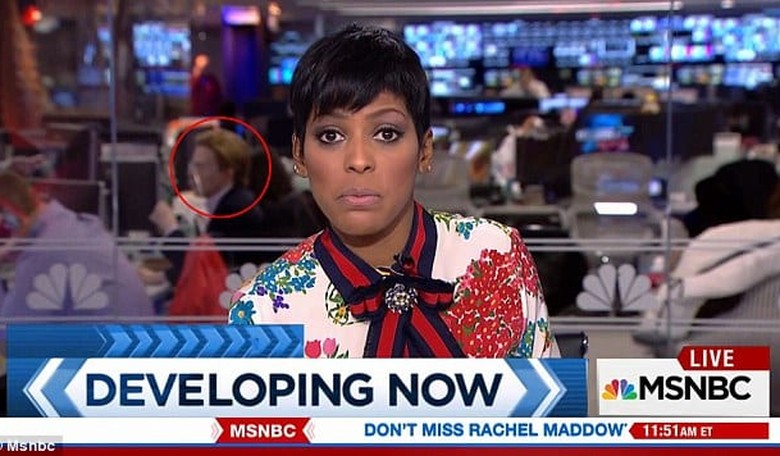 Ronan Farrow Now Works in a Cubicle in the Background of the MSNBC Studio