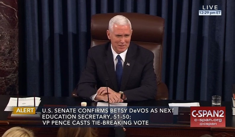 BREAKING: Betsy DeVos CONFIRMED with Tie-Breaking Vote