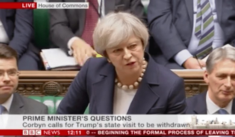 Watch British PM Theresa May Drop the Mic on Parliament Trump Opponents
