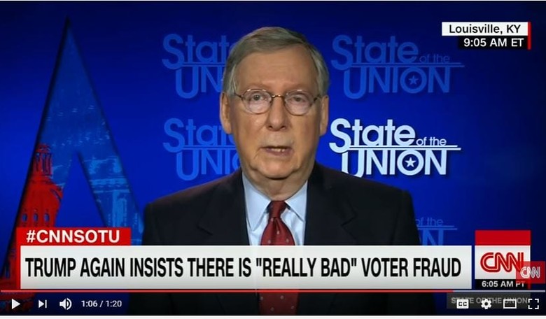Mitch McConnnell Says No Federal Funds For Vote Fraud Investigation