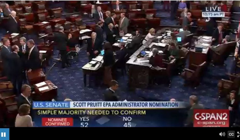 BREAKING. Scott Pruitt Confirmed As EPA Administrator