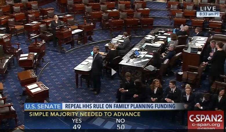 CLIFFHANGER. Mike Pence Casts Tie Breaker but Vichy Republicans May Save Planned Parenthood