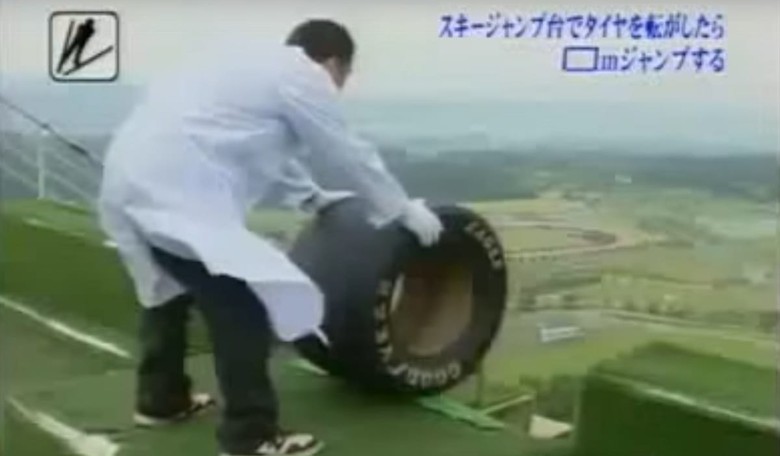 And Now, a Japanese Video Called "Tire Ski Jump"