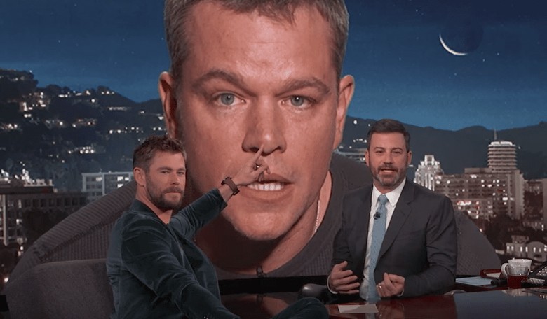Matt Damon Jokes on Kimmel's Show Like There Was No Weinstein Cover-Up Attempt