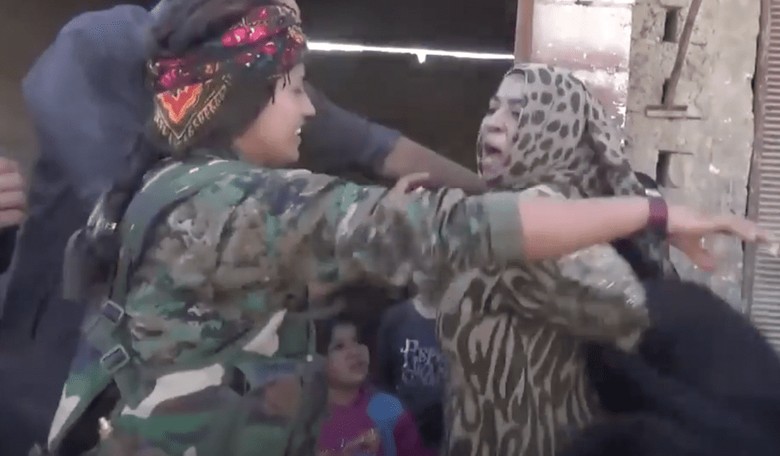 Watch: Woman Freed from ISIS Control in Raqqa Celebrates by Ripping off Mandated Clothing