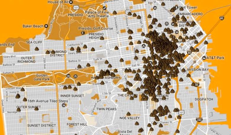 San Francisco's Human Poop Map Shows City Is in Deep Doo-Doo