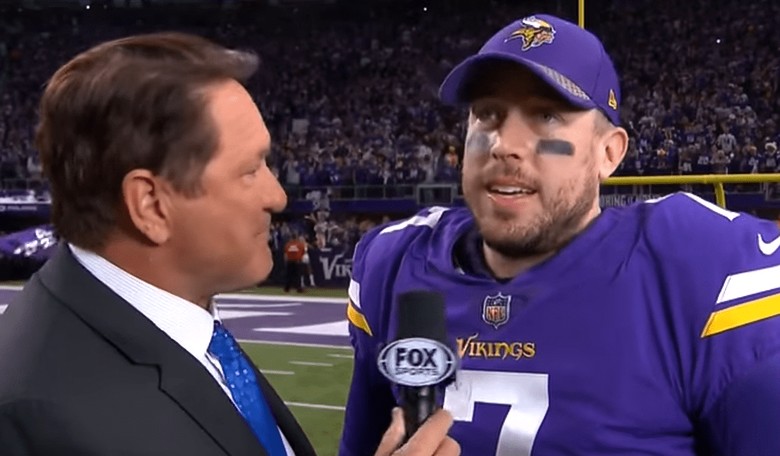 Vikings QB Praises Wife and Jesus After Winning Game, Proving the NFL Isn't Full of Self-Absorbed Protesters