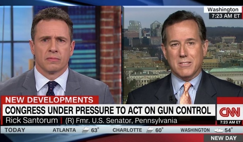 Rick Santorum Speaks an Unpleasant Truth to Chris Cuomo About School Shootings
