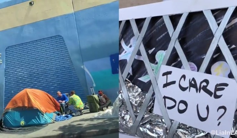 VIDEO: LA Libs Sidestep Homeless En Route to #FamiliesBelongTogether Rally