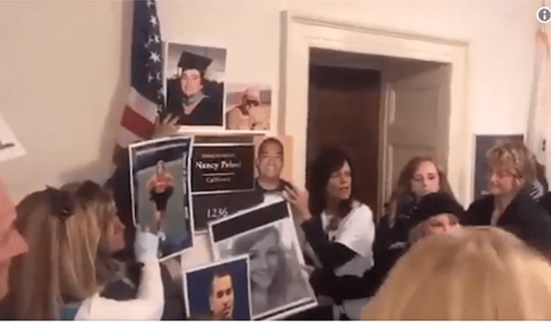WATCH: Nancy Pelosi's Office Invaded by Victims of Illegal Immigration Who Chant "Build The Wall"