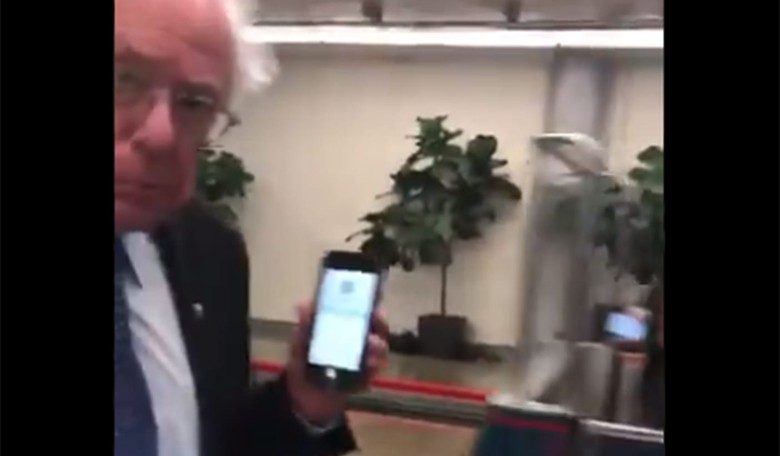 WATCH: Bernie Sanders Tries to Fake a Call to Avoid Fairfax Questions With Hilarious Results