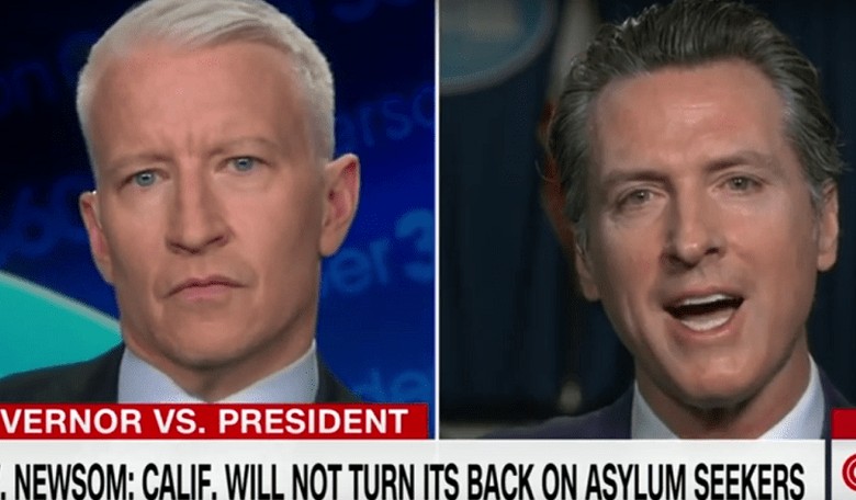 Trump-Obsessed Gavin Newsom Promises to Hose CA Residents to Care for Illegals