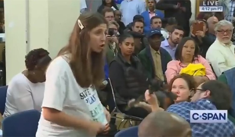 There's a Reason Everyone Thought the "Eat the Babies" Woman at AOC's Town Hall Was Real