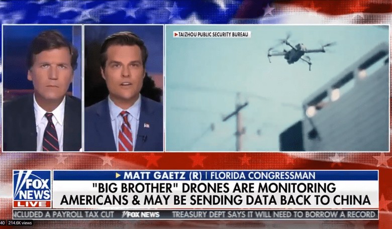 Gaetz Calls for Ban on Use of Chinese "Trojan Horse" Drones by US Law Enforcement