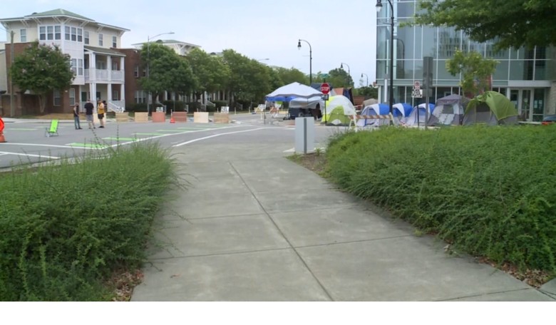 Protesters Block Road in Front of Durham NC Police Department, Saying "We Can't Wait Anymore"