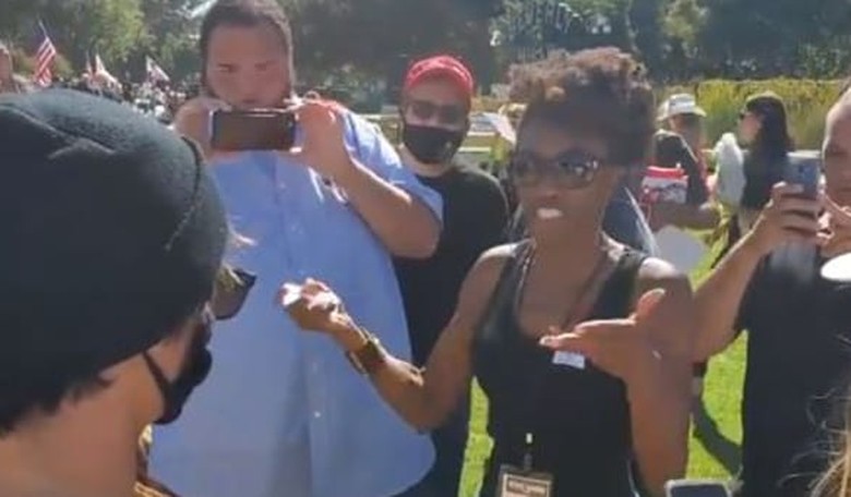 White BLM Counter-Protester Gets Thoroughly Educated by a Black Woman Who Isn't Having It