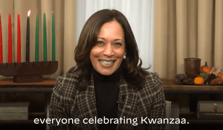 Kamala Harris' Video About Her Childhood Kwanzaa Memories Raises Eyebrows