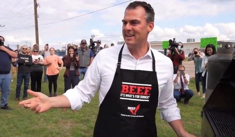 Oklahoma Governor Has Deliciously Perfect Response to PETA Billboard Calling Him a 'Meathead'