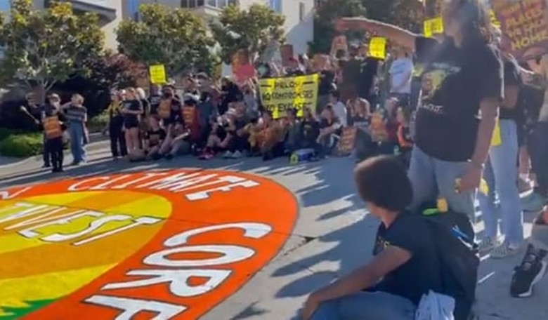 It'll Never Be Enough: California Climate Activists Travel Long Distances to Protest In Front of Pelosi's House