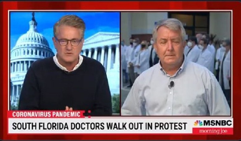 As the Press Condemns Pandemic Politicization Morning Joe Misrepresents a Press Conference as a ‘Doctors Walkout’ Protest