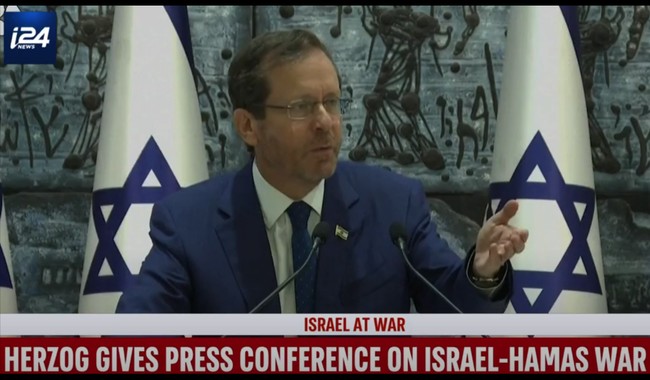 'No Mercy to Terror': Israeli President Isaac Herzog Defends Gaza Airstrikes in Fiery Press Conference