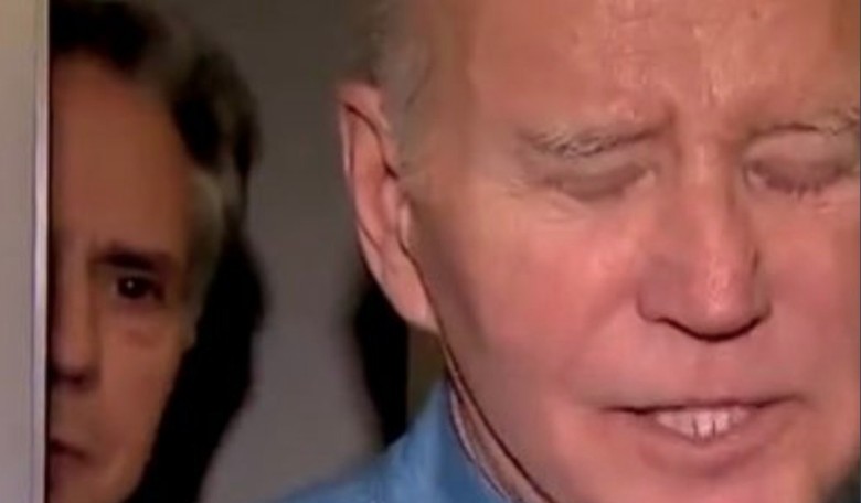 Antony Blinken's Soul-Sucking Facial Expressions During Biden Presser Go Hilariously Viral