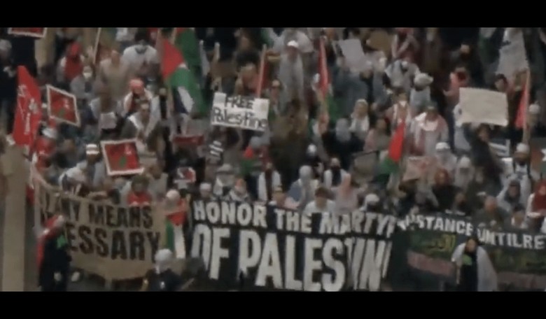 Protesters in NYC Chant Support for Hamas, Damage Cop Cars, Even Vandalize Washington Statue
