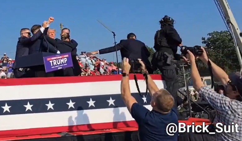 Exclusive: Why Brick Suit Decided to Release His Front Row Video of Trump Pumping His Fist 