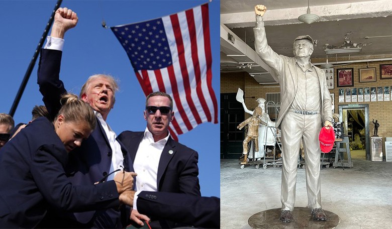 Crypto Currency Enthusiasts Commission 18-foot Bronze 'Fight! Fight! Fight!' Trump Statue 