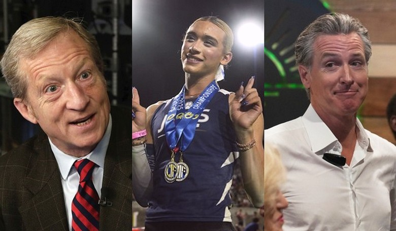 Tom Steyer Releases Ultra Creepy Trans Athlete Video, Prays Dude Will Crush Girls in Track Meet