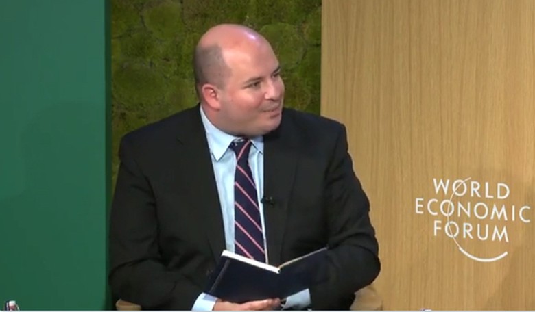Brian Stelter moderating panel of 'fascists' on 'disinformation' at WEF accidentally total comedy GOLD