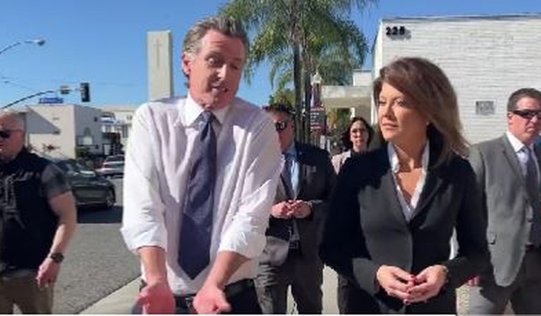 Gov. Gavin Newsom tells reporter why guns are bad (while surrounded by armed security)