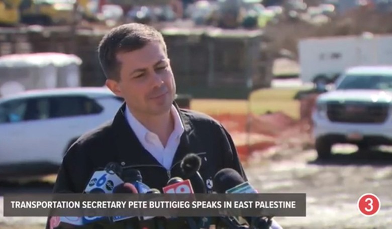 DUDE: Pete Buttigieg's Freudian slip during presser from East Palestine, OH a HELLUVA thing (watch)