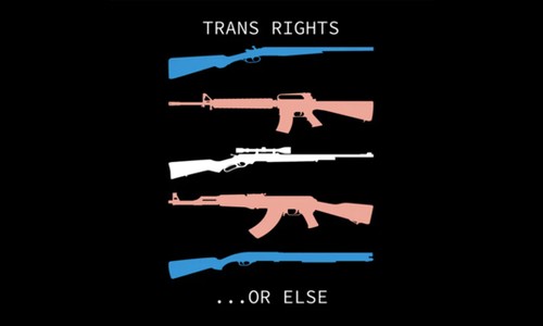 DOJ Releases Photo of School Shooter’s Rifle With a Trans-Colored Sticker in Front of Trans Flag