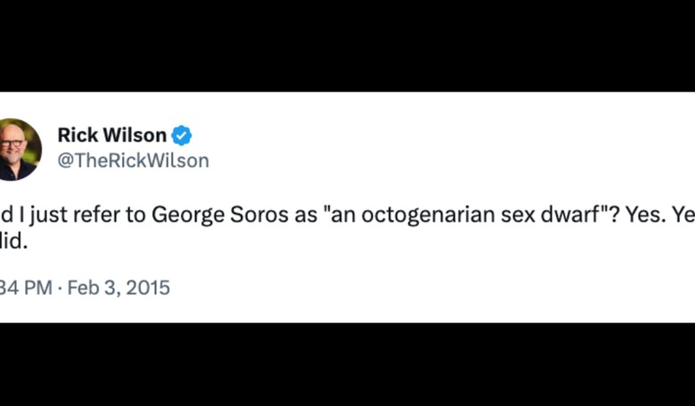 Rick Wilson blasts 'shameless' Right's racism against Alvin Bragg & Jewish billionaire George Soros