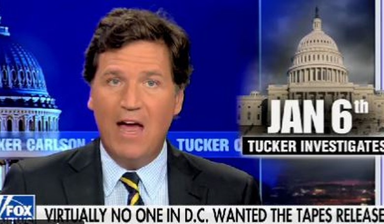 Tucker Carlson's J6 surveillance video clips from the Capitol blow holes in the narrative