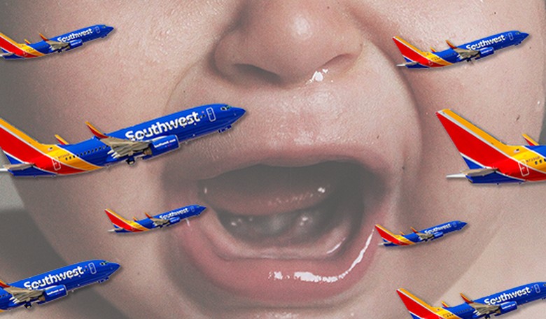 This viral video of a screaming baby on a plane … and the child he's mad at … is WILD
