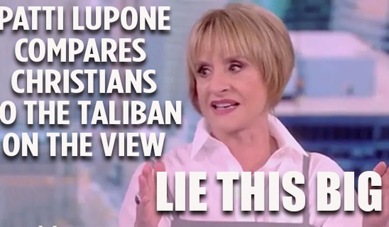 Patti Lupone makes a GARBAGE statement on The View and Twitter exposes her ignorance.