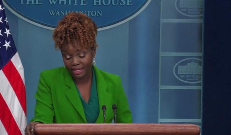 KJP spits out what may be the worst, most blatant LIE ever told by any press secretary (watch)