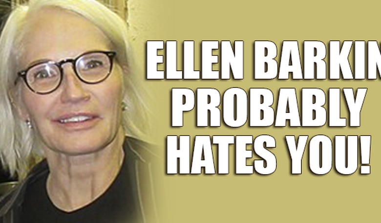 Ellen Barkin goes barking mad about hating half the country but NOBODY cares