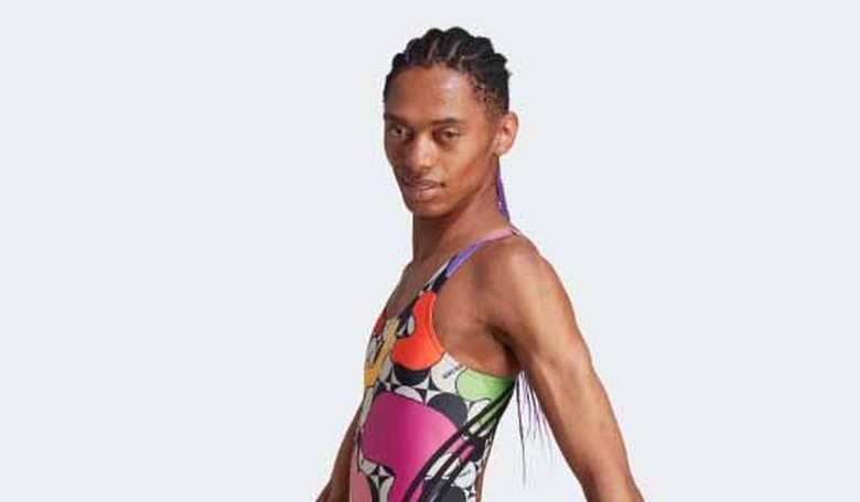 Adidas has men model its Pride Collection of women's swimwear; Updated
