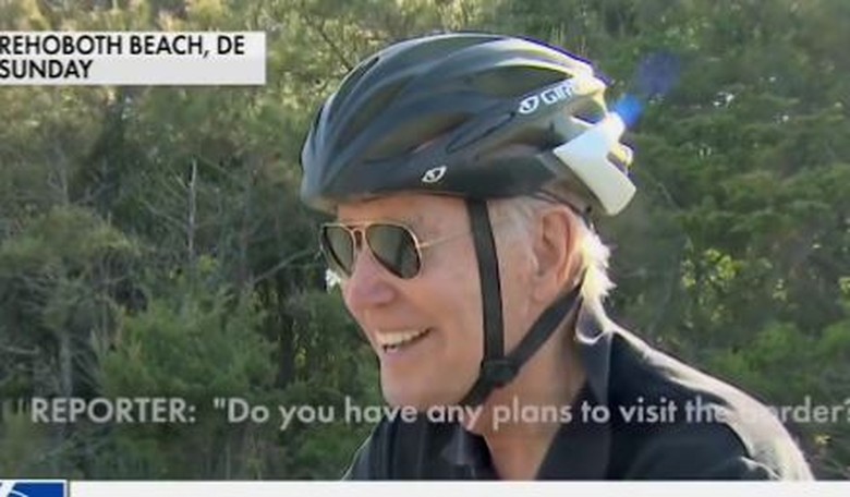 Biden has a good laugh while answering question about the border mess