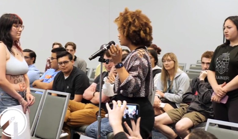 White Leftist pro-abort using Black women to push for abortion DROPPED by Black female pro-lifer (watch)