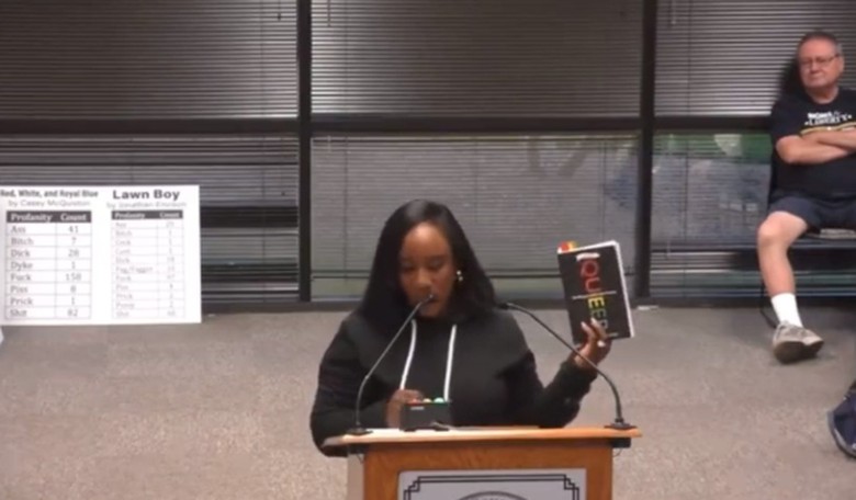 White supremacist parent cruelly subjects school board to appalling school library book for LGBTQ teens
