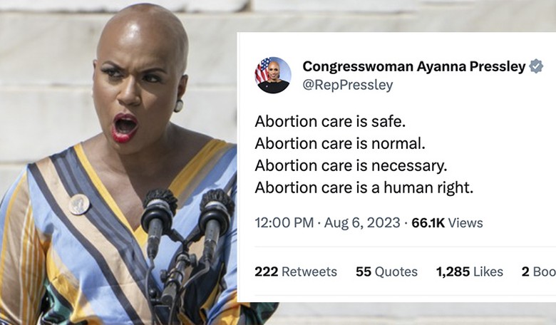 'Is the white supremacy in the room with you right now?' Rep. Ayanna Pressley's pro-abort stance is WEIRD