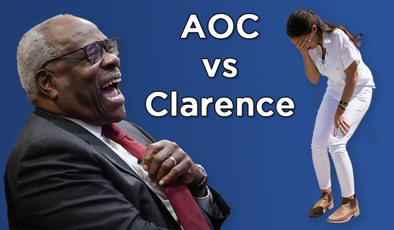Maybe she just wants to date him? AOC attempts to sic the DOJ on Clarence Thomas